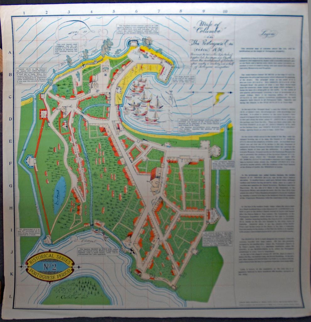 kartografie, map of Colombo, Ophalen of Verzenden, Zo goed als nieuw, 1800 tot 2000, Landkaart