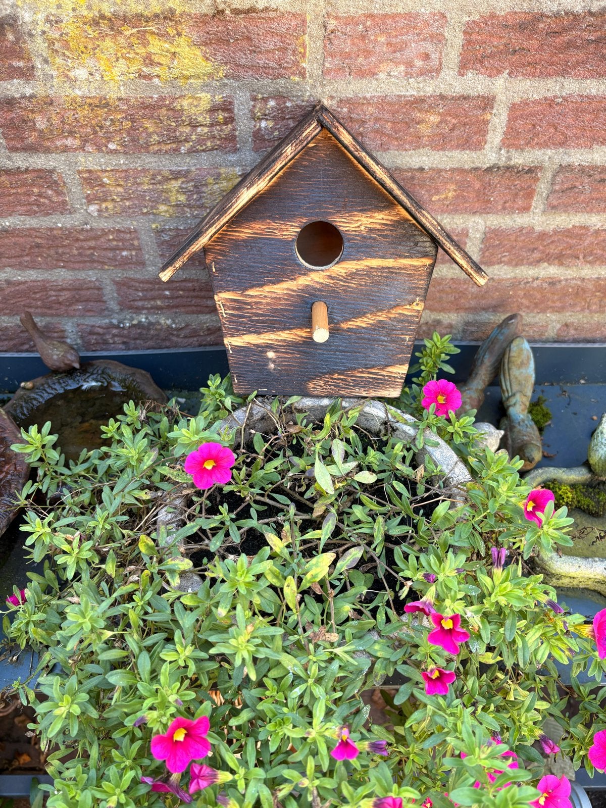 Decoratief vogelhuisje van hout, Tuin en Terras, Ophalen, Nieuw