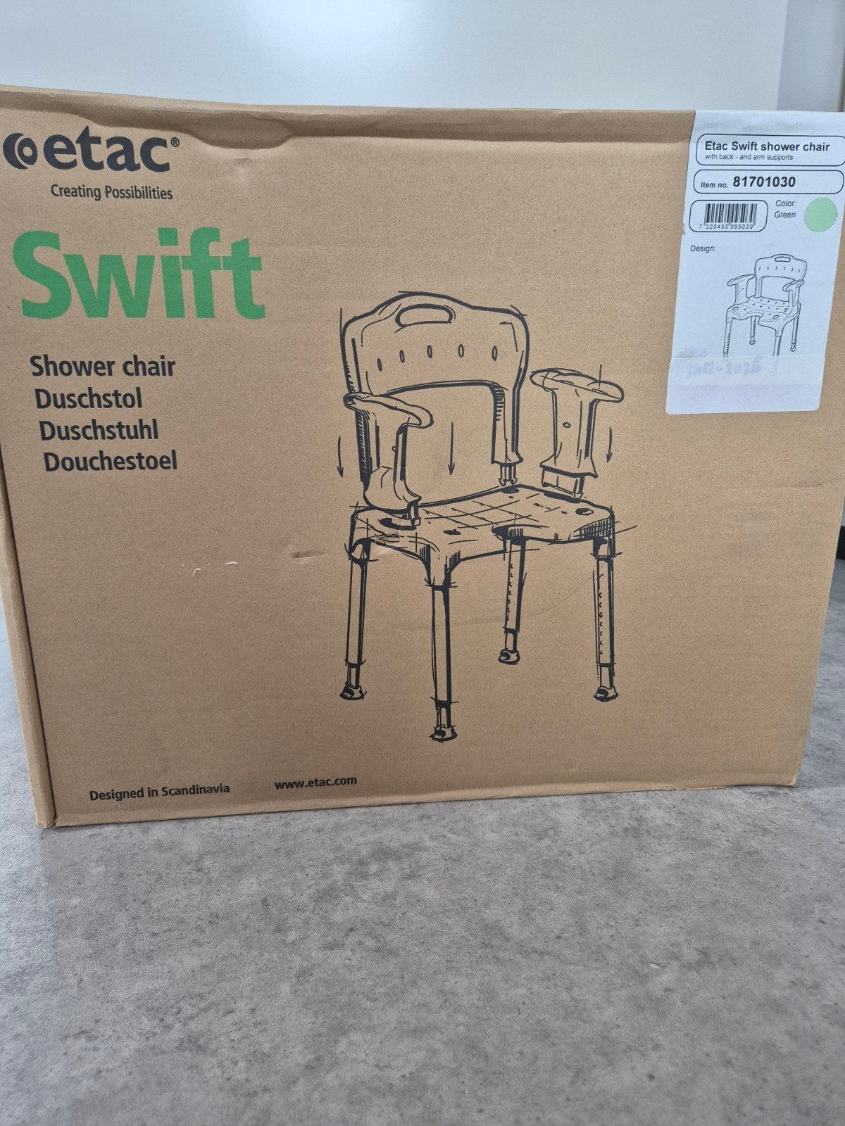 Tekoop Etac Swift Douchstoel nieuw in doos, Diversen, Ophalen, Nieuw