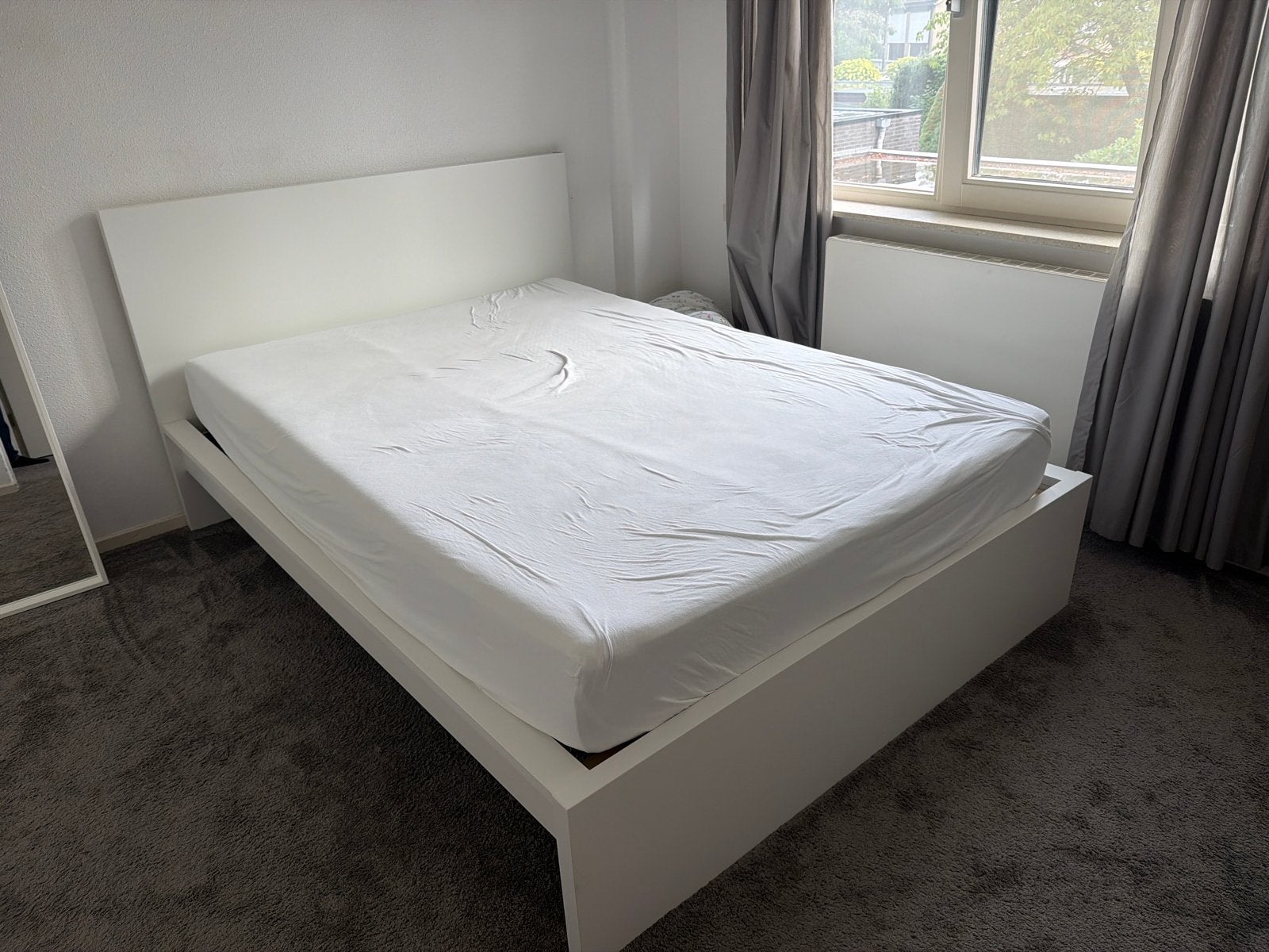 IKEA Malm bed wit - Tweepersoonsbed, Ophalen, Gebruikt, Wit, Tweepersoons