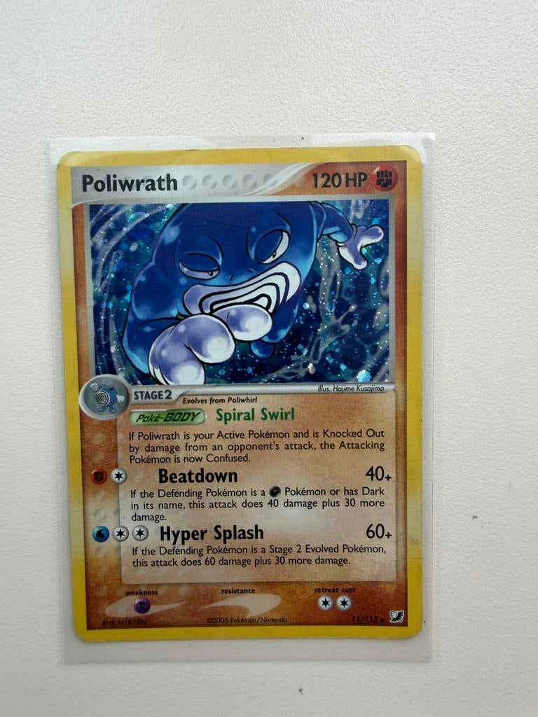 Poliwrath pokemon kaart, Ophalen of Verzenden, Zo goed als nieuw