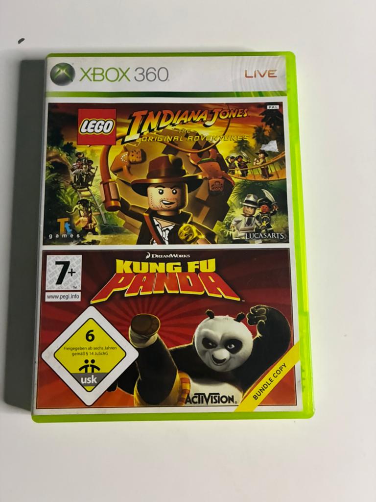 LEGO Indiana Jones & Kung Fu Panda Xbox 360 (2 games), Avontuur en Actie, 2 spelers, Eén computer, Ophalen of Verzenden