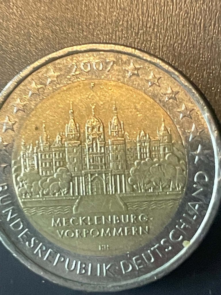 2 Euro munt Mecklenburg Vorpommern ( F ) 2007, Ophalen of Verzenden, Zo goed als nieuw
