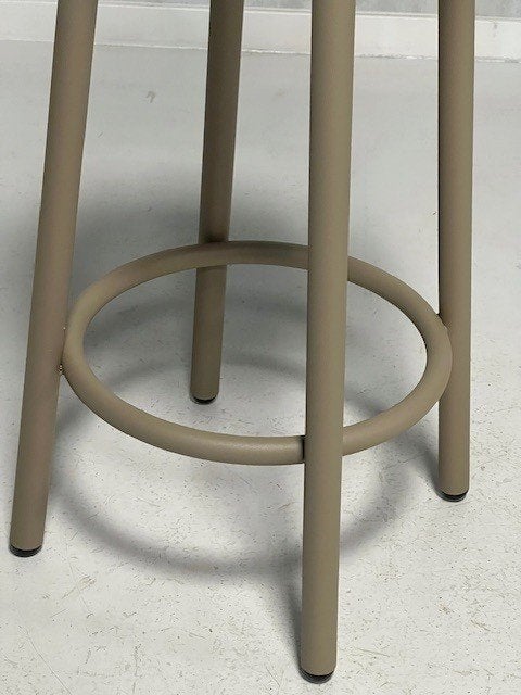 Retro barkruk nieuw kookeilandkruk keuken kruk horeca taupe, 5 krukken of meer, Met voetsteun, ., 60 tot 90 cm