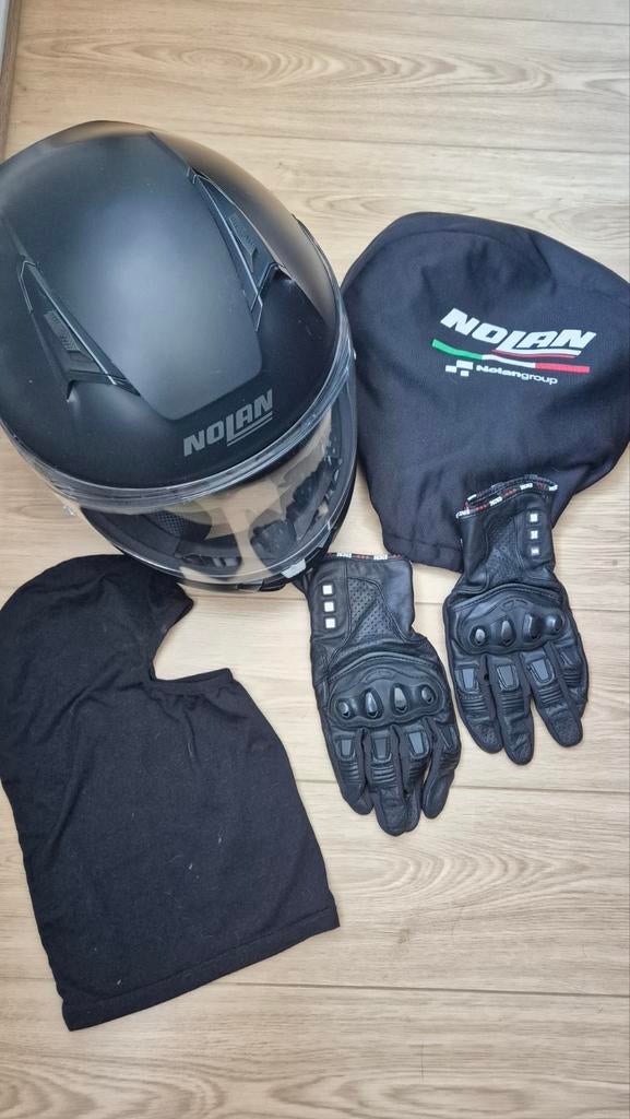 Nolan helm Maat L met balaclava en handschoenen, Ophalen of Verzenden, Tweedehands, Integraalhelm, Nolan