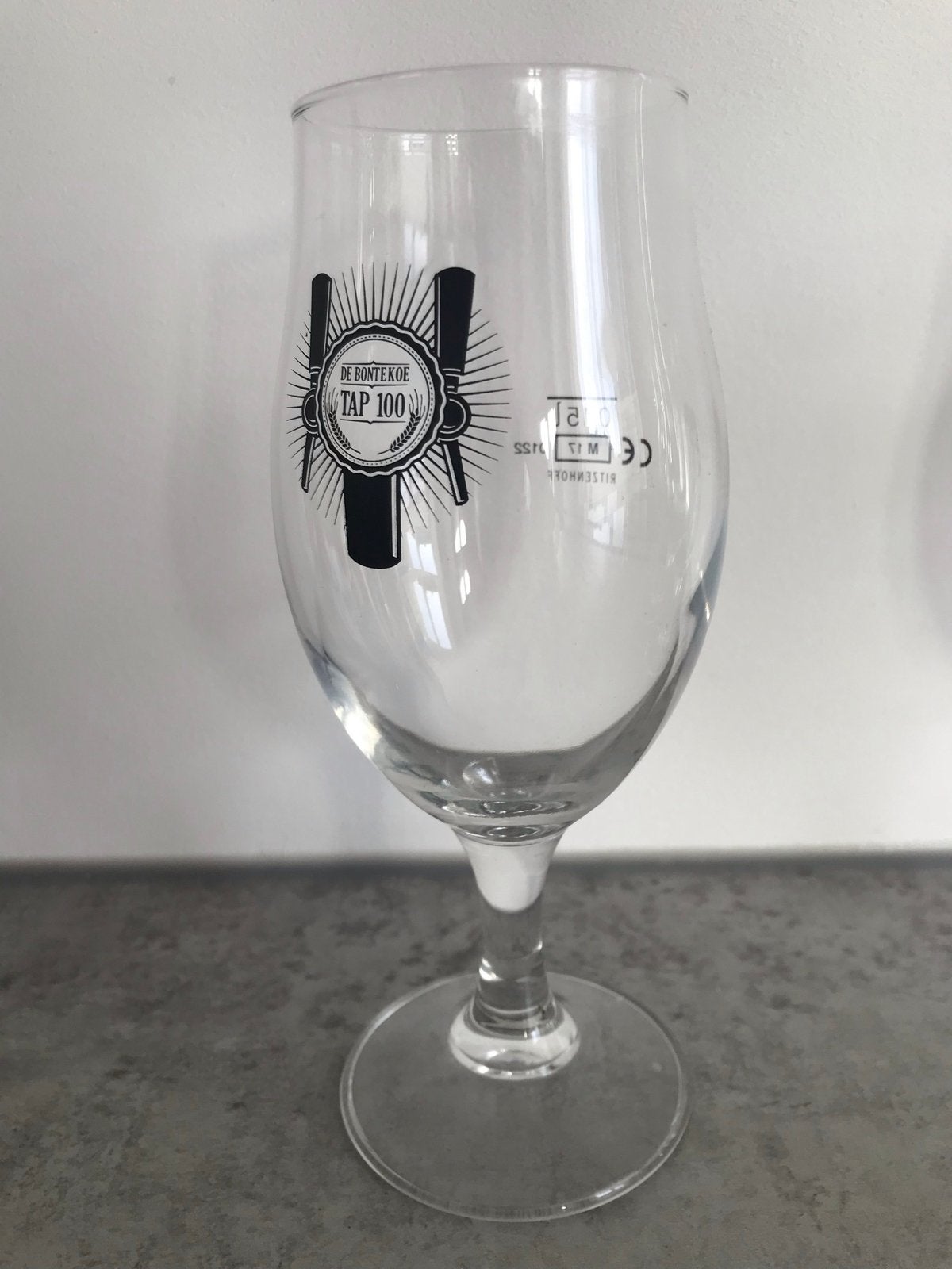 De Bontekoe Tap 100 bierglas 16,4 cm hoog bier De Bontekoe, Ophalen of Verzenden, Zo goed als nieuw, Bierglas