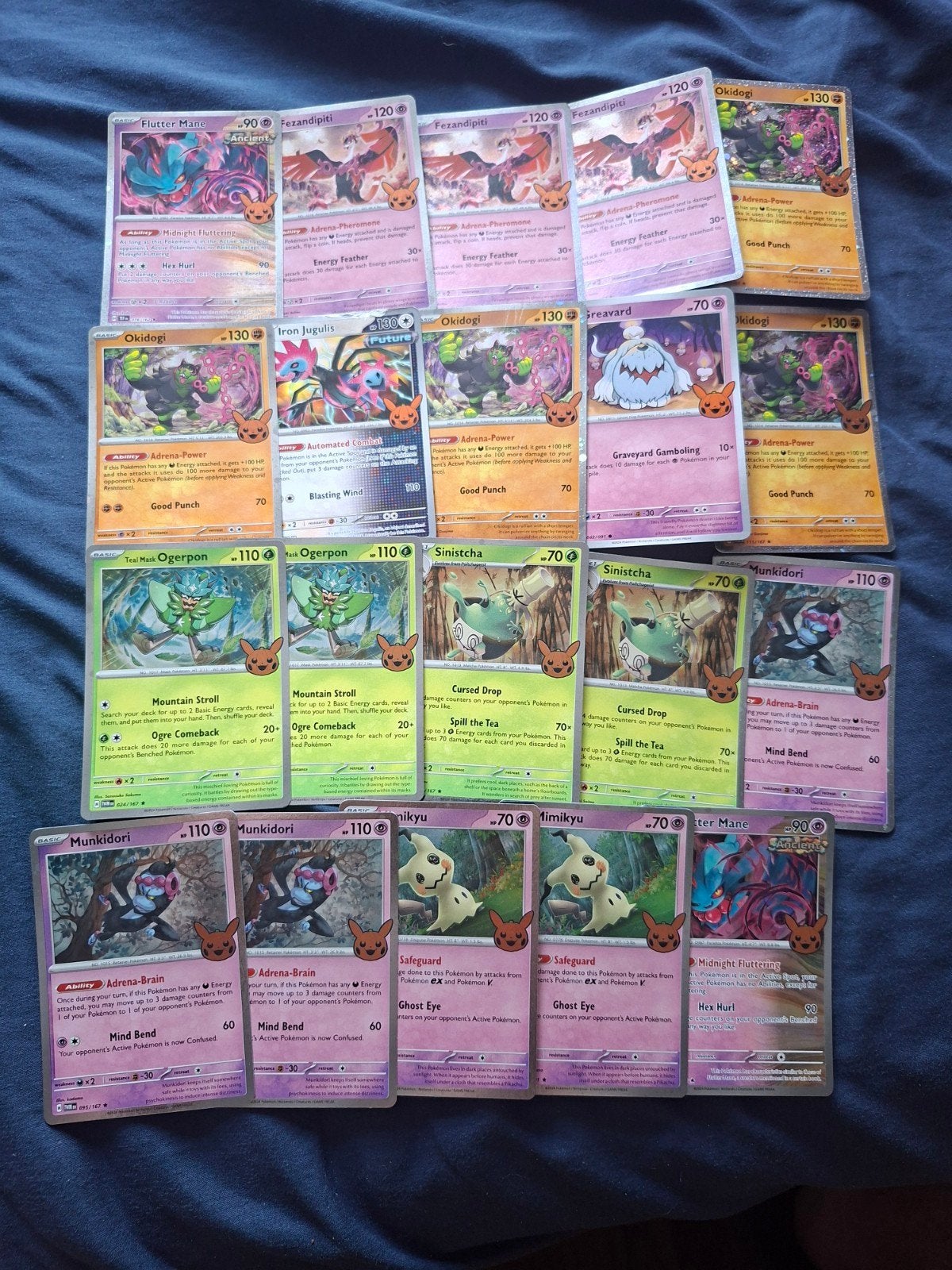Pokemon halloween Kaarten, Ophalen of Verzenden, Gebruikt, Meerdere kaarten