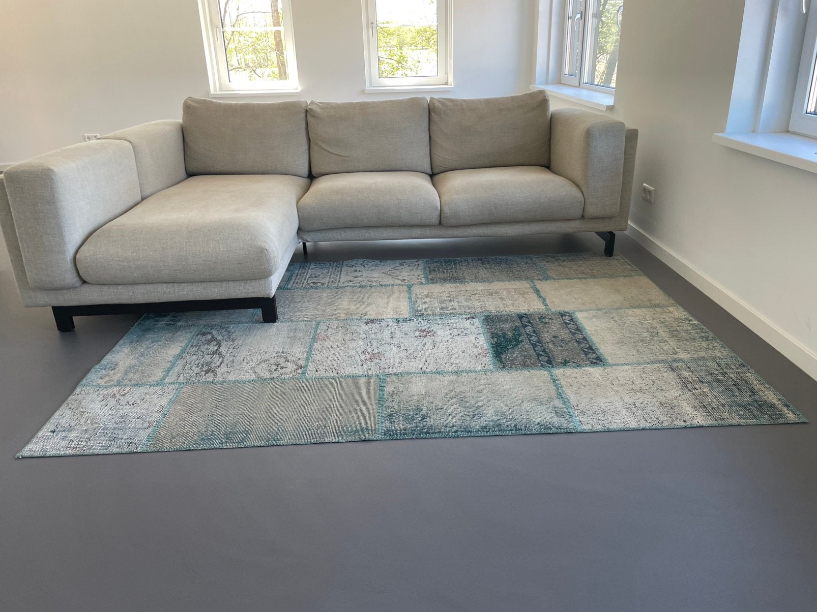 Vloerkleed/tapijt IKEA SILKEBORG, Ophalen, Gebruikt, Blauw, 200 cm of meer