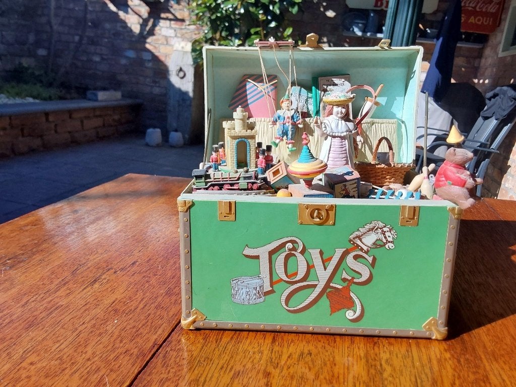 Muziek Speeldoos Toys 30 jaar oud WERKEND, Ophalen of Verzenden