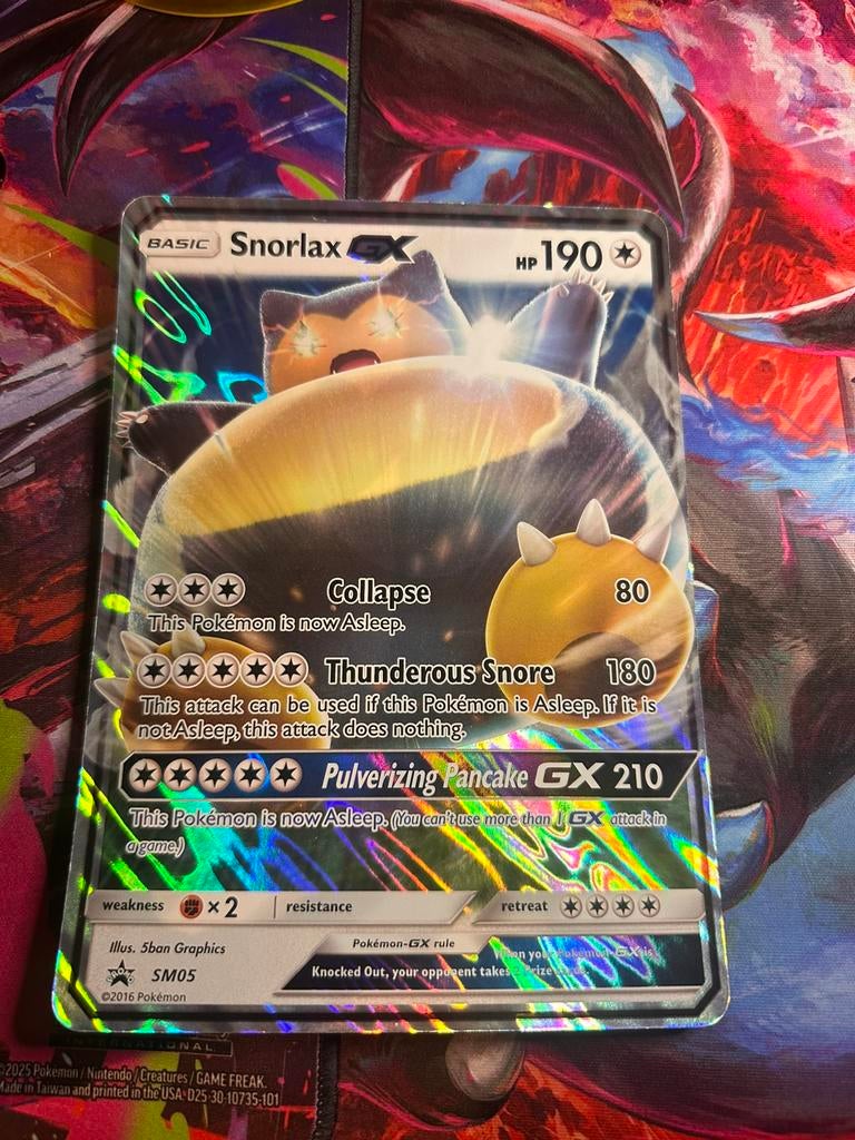 Snorlax GX SM05 Promo jumbo, Ophalen, Zo goed als nieuw