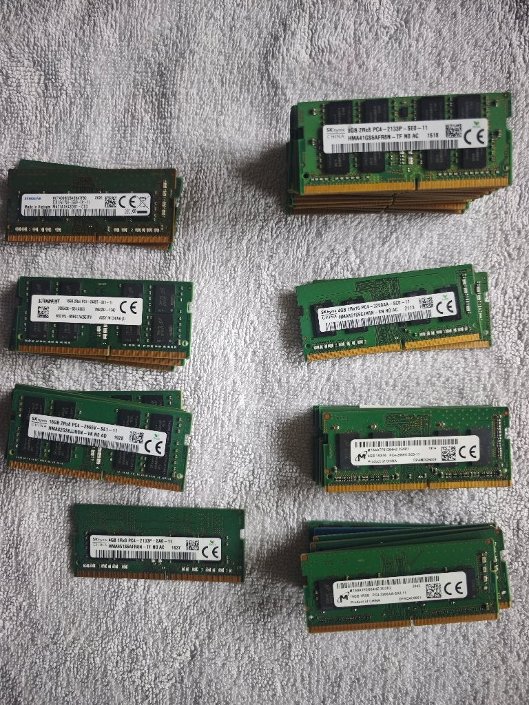 Grote Partij Laptop ramgeheugen DDR4 oa Samsung Hynix, DDR4, Ophalen of Verzenden, Zo goed als nieuw, Laptop
