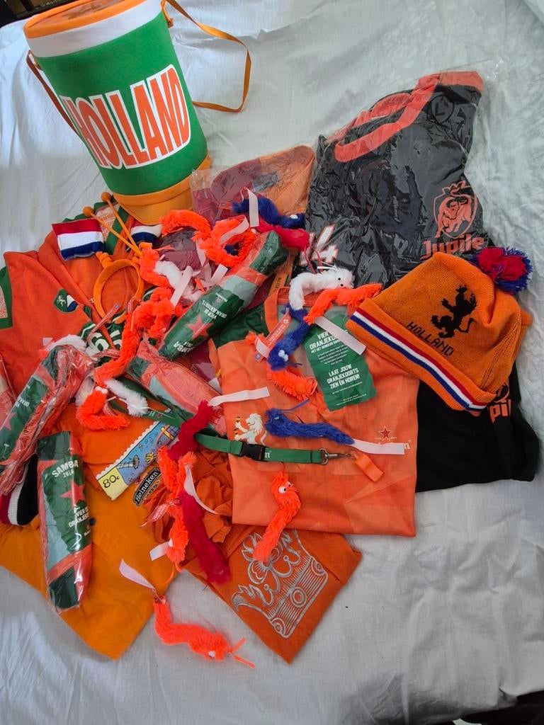 Oranje, Voetbal,verzamel, fan collectie., Verzamelen, Verzenden, Gebruikt, Overige sporten, Overige typen