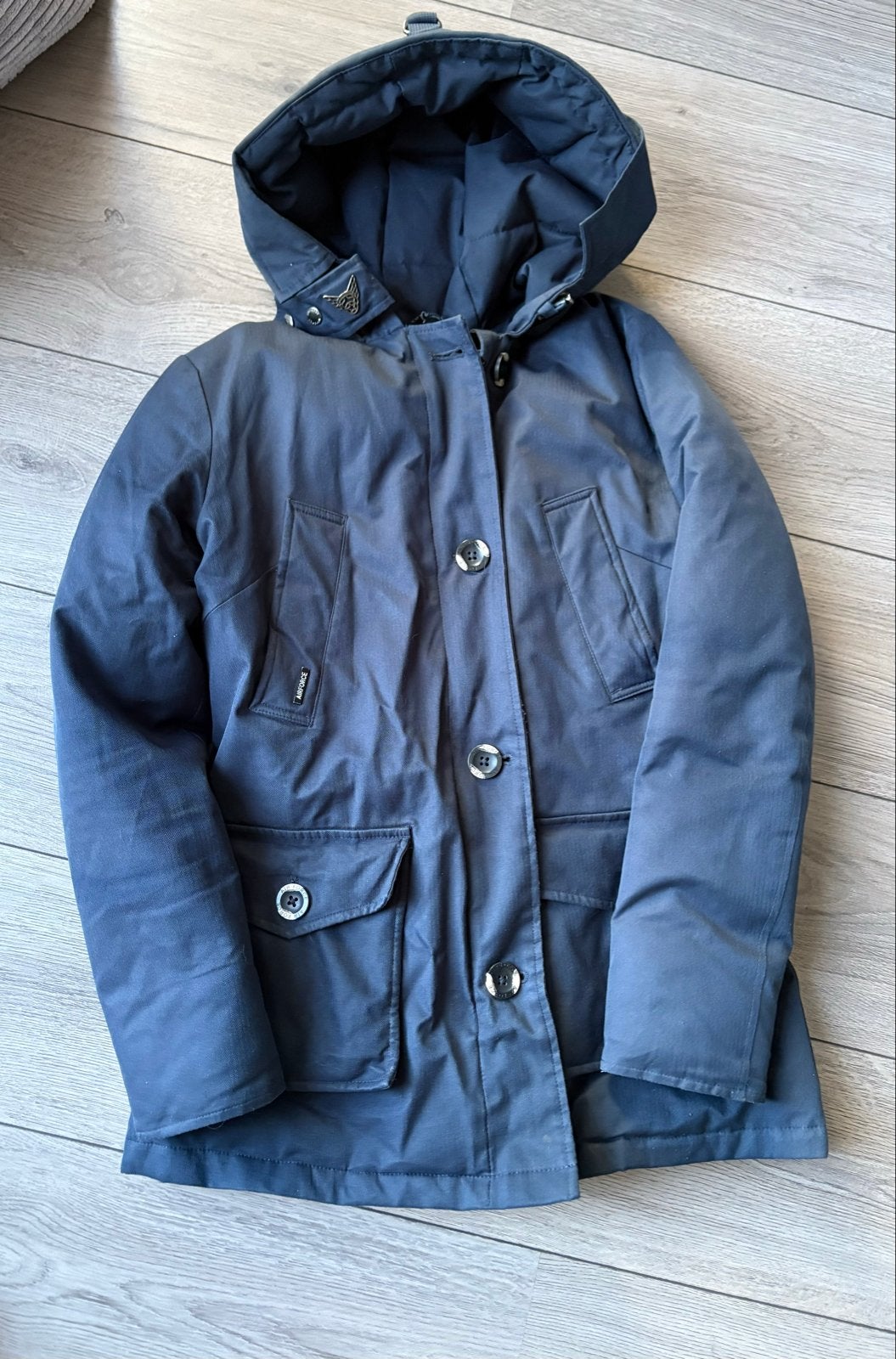 Airforce winterjas dames - Maat S/XS Donkerblauw, Airforce, Blauw, Ophalen of Verzenden, Zo goed als nieuw