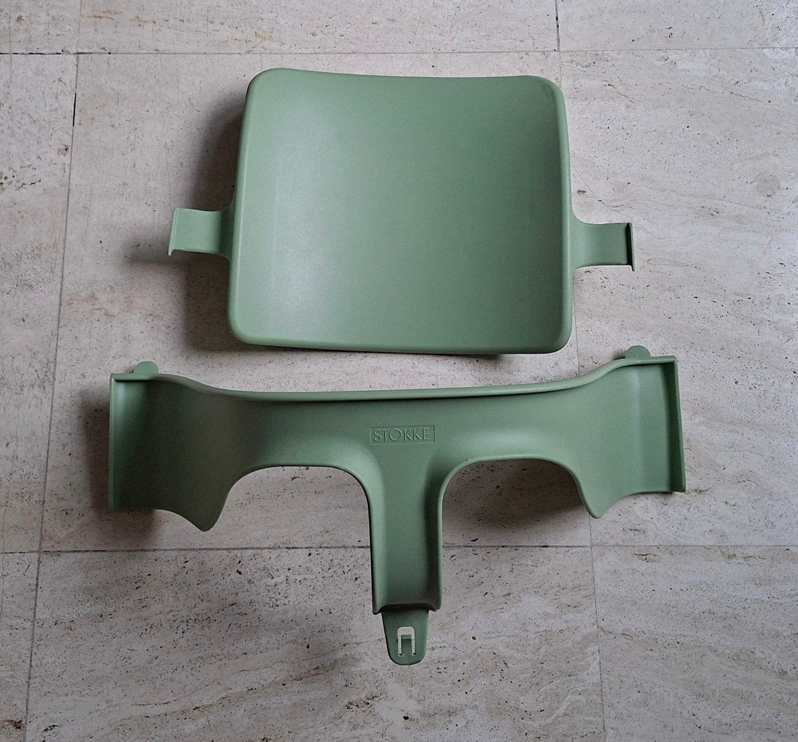 Stokke tripp trapp babyset zacht groen ZGAN, Ophalen of Verzenden, Zo goed als nieuw, Meegroeistoel