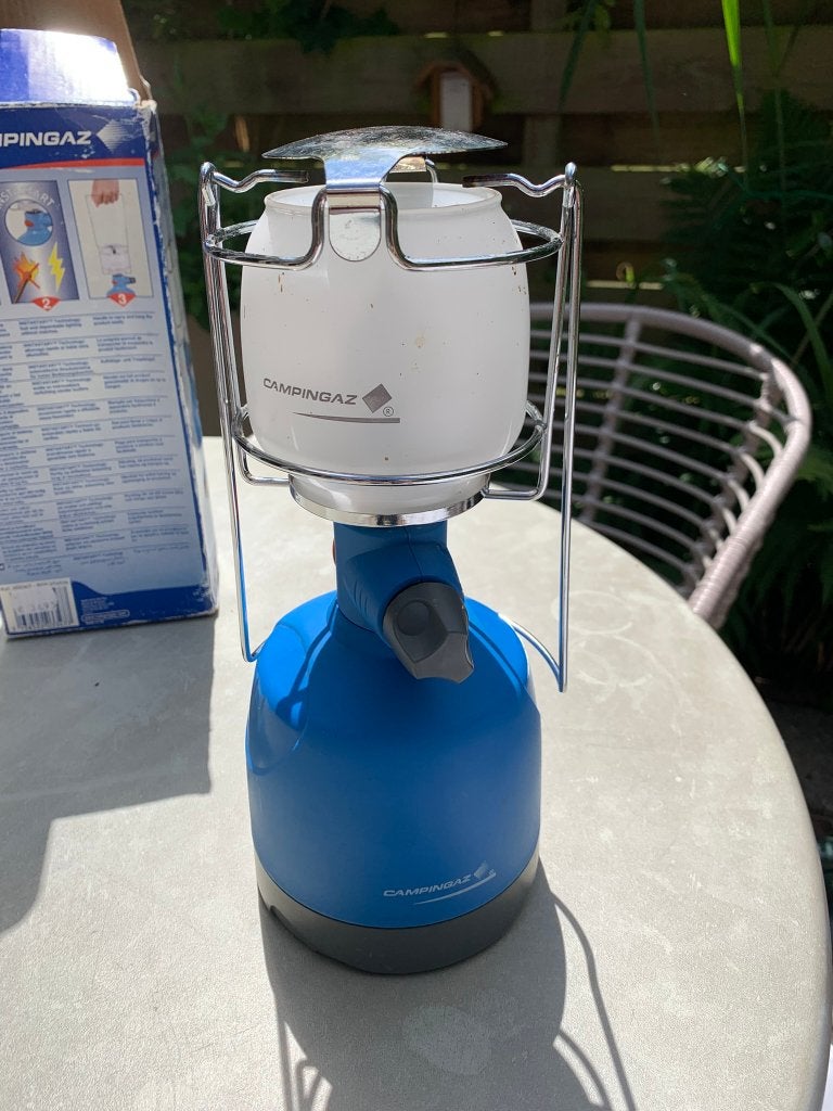 Campingaz lamp, Ophalen, Gebruikt