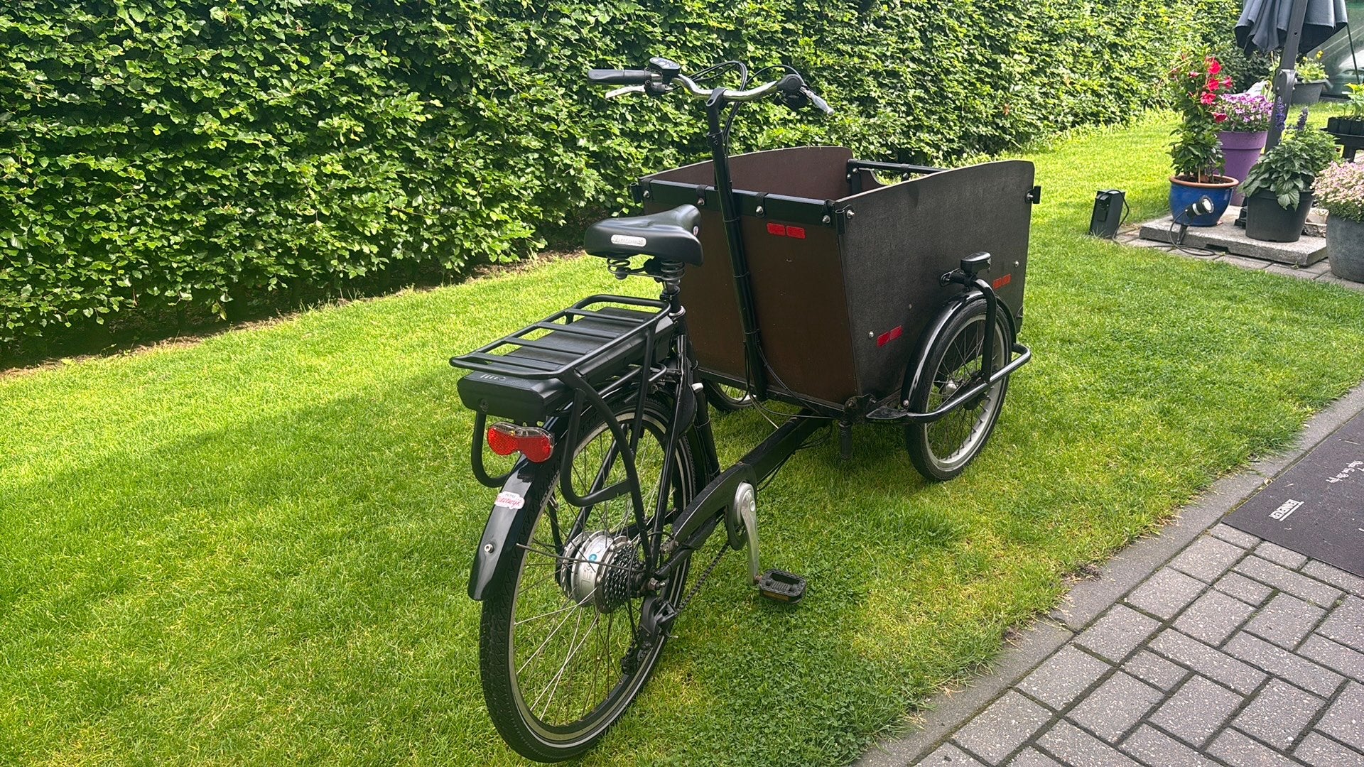 Babboe elektrische bakfiets., 4 kinderen of meer, Gebruikt, Elektrisch, Trommelrem