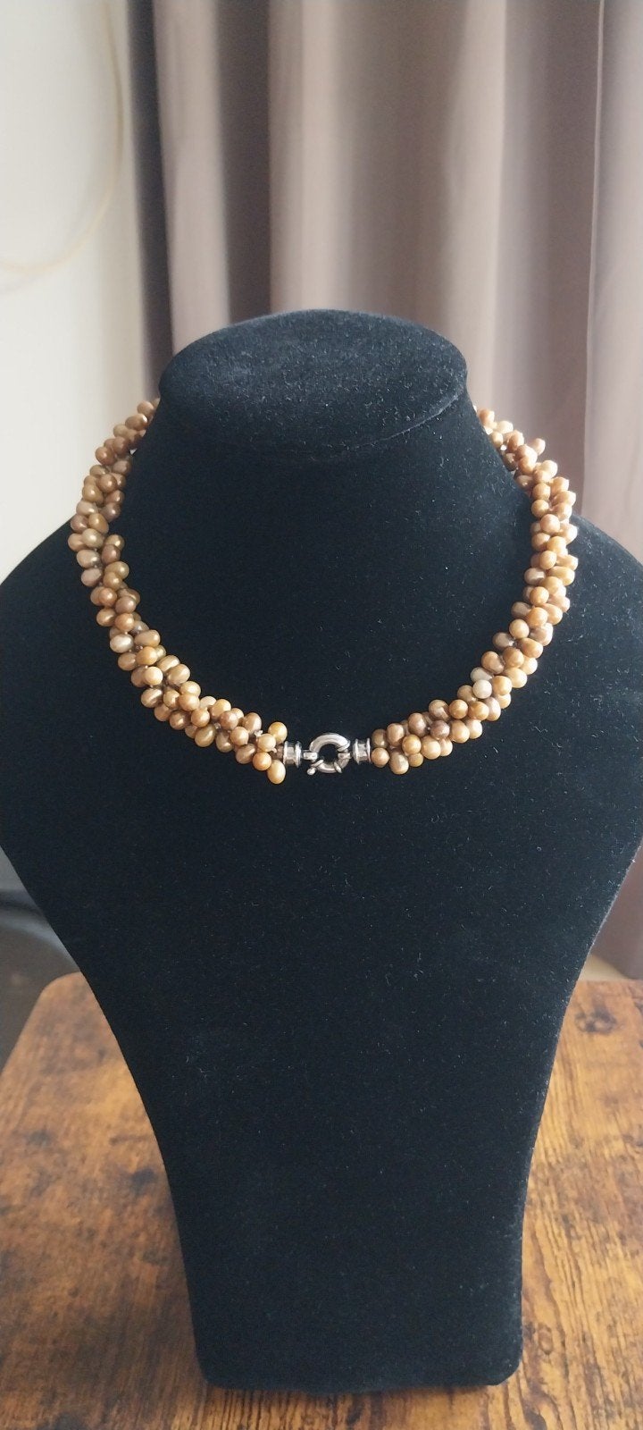 parelketting met zilver slot 925, Ophalen, Zo goed als nieuw, Zilver, Zilver