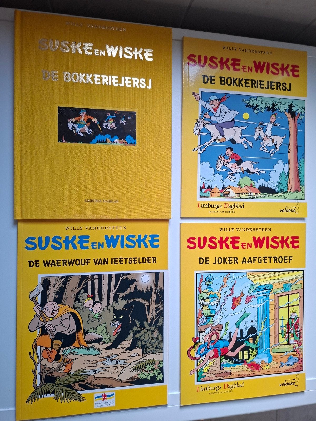 Suske en wiske 4x limburgs dialect 1x speciale hc, Boeken, Stripboeken, Meerdere stripboeken, Ophalen of Verzenden, Zo goed als nieuw