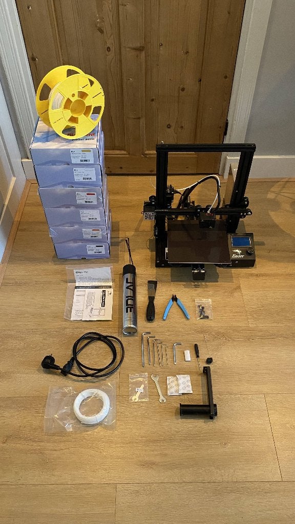Creality Ender 3 Pro 3D-Printer met filament en accessoires., Ophalen, Gebruikt, Filament, Creality