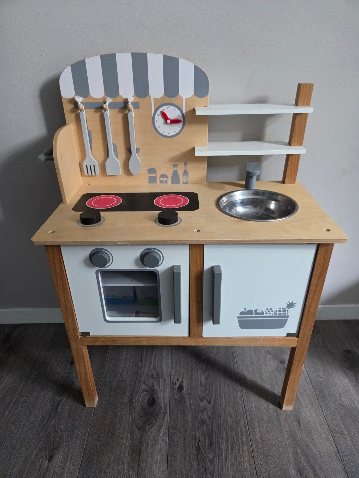 Houten speelkeuken met accessoires, Ophalen, Gebruikt, Knutselen