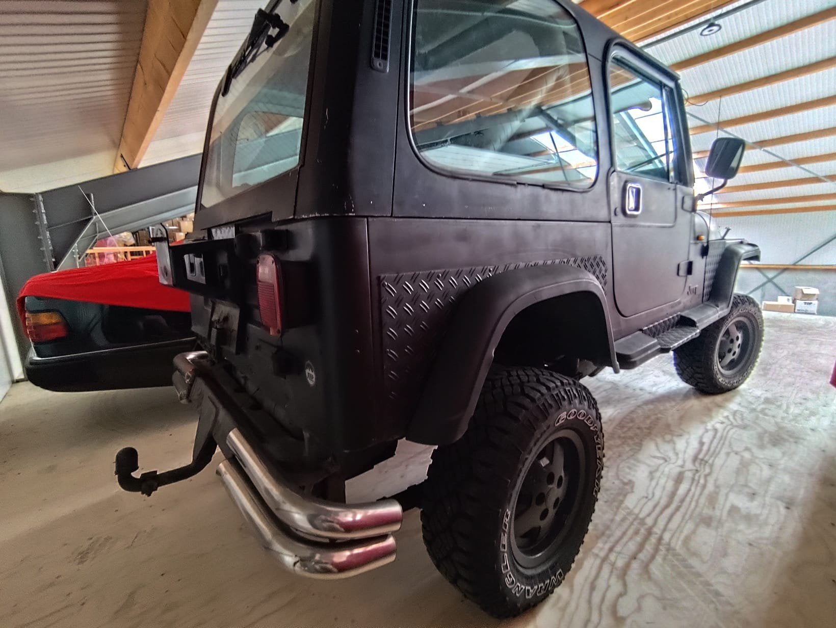 ‼️JEEP WRANGLER YJ 2.5 4x4 4WD BJ1990 ZWART HARDTOP‼️, Auto's, 2500 cc, 4 cilinders, 4 stoelen, Zwart