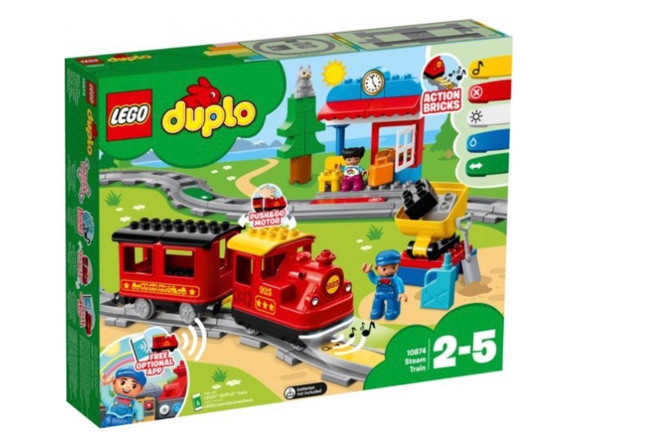 Lego 10874 duplo stoomtrein + uitbreiding, Ophalen, Gebruikt, Duplo