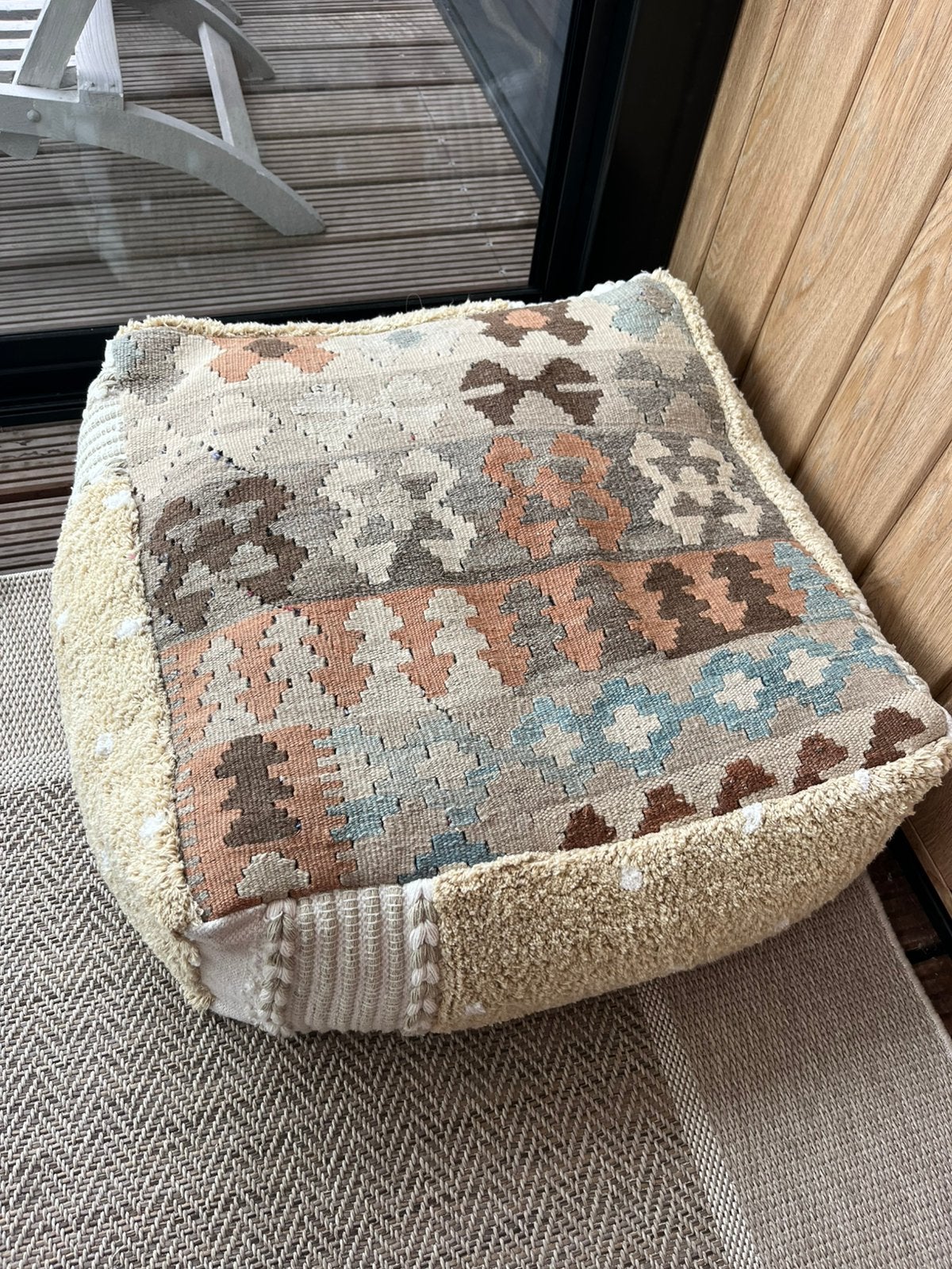 Originele Kelim Afghanistan kussen  75x75, Ophalen, Zo goed als nieuw, Vierkant