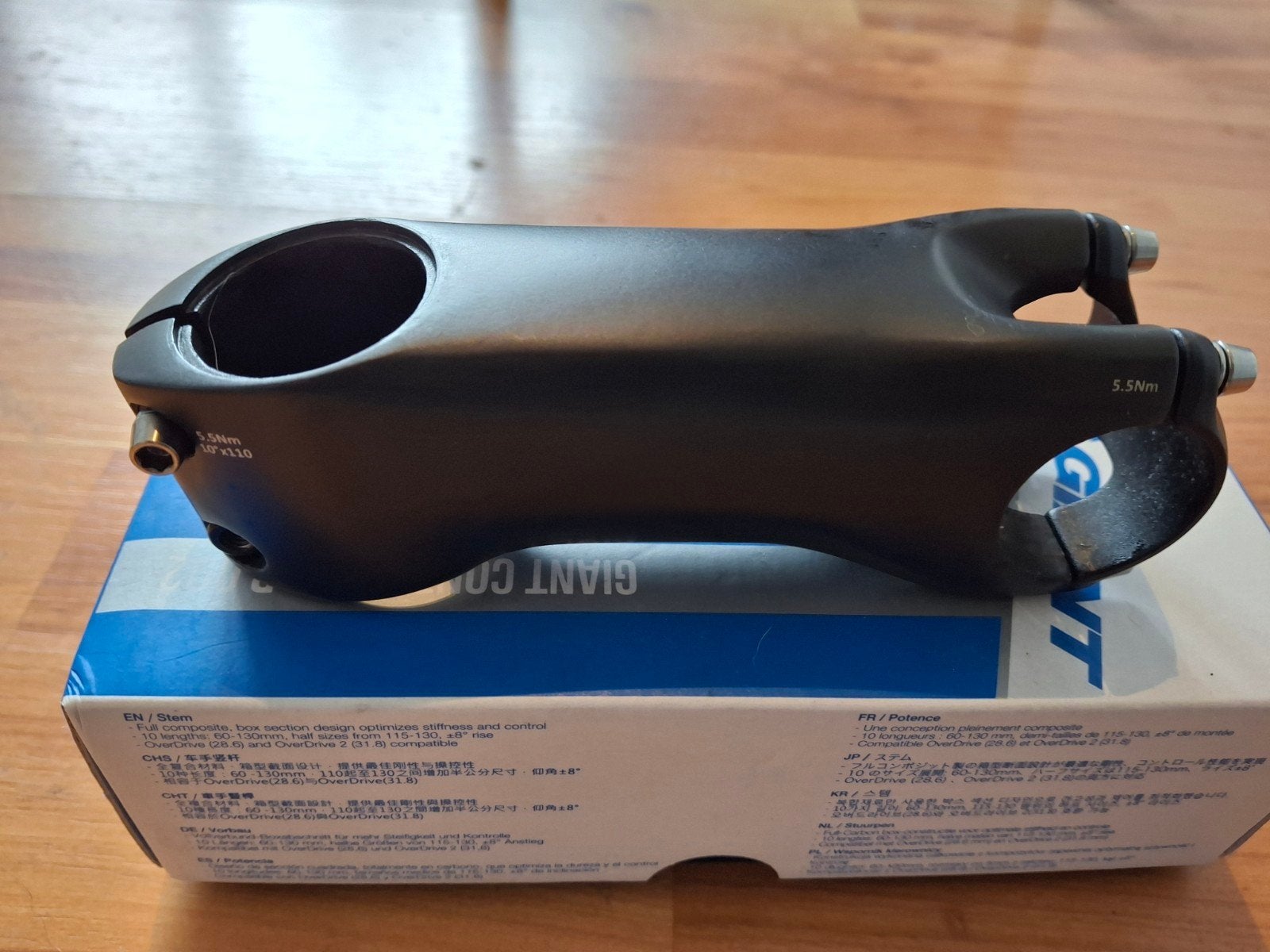 Giant Contact SLR OD2 carbon stuurpen -10 x 110mm, Stuur, Zo goed als nieuw, Racefiets, Carbon