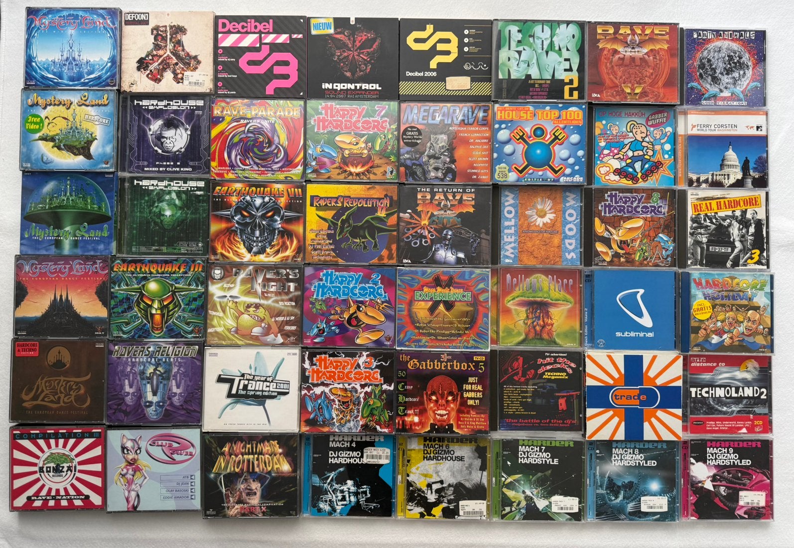 Verzameling 48x CD’s CD Album House Hardcore Techno Gabber, Ophalen, Gebruikt, Hardcore