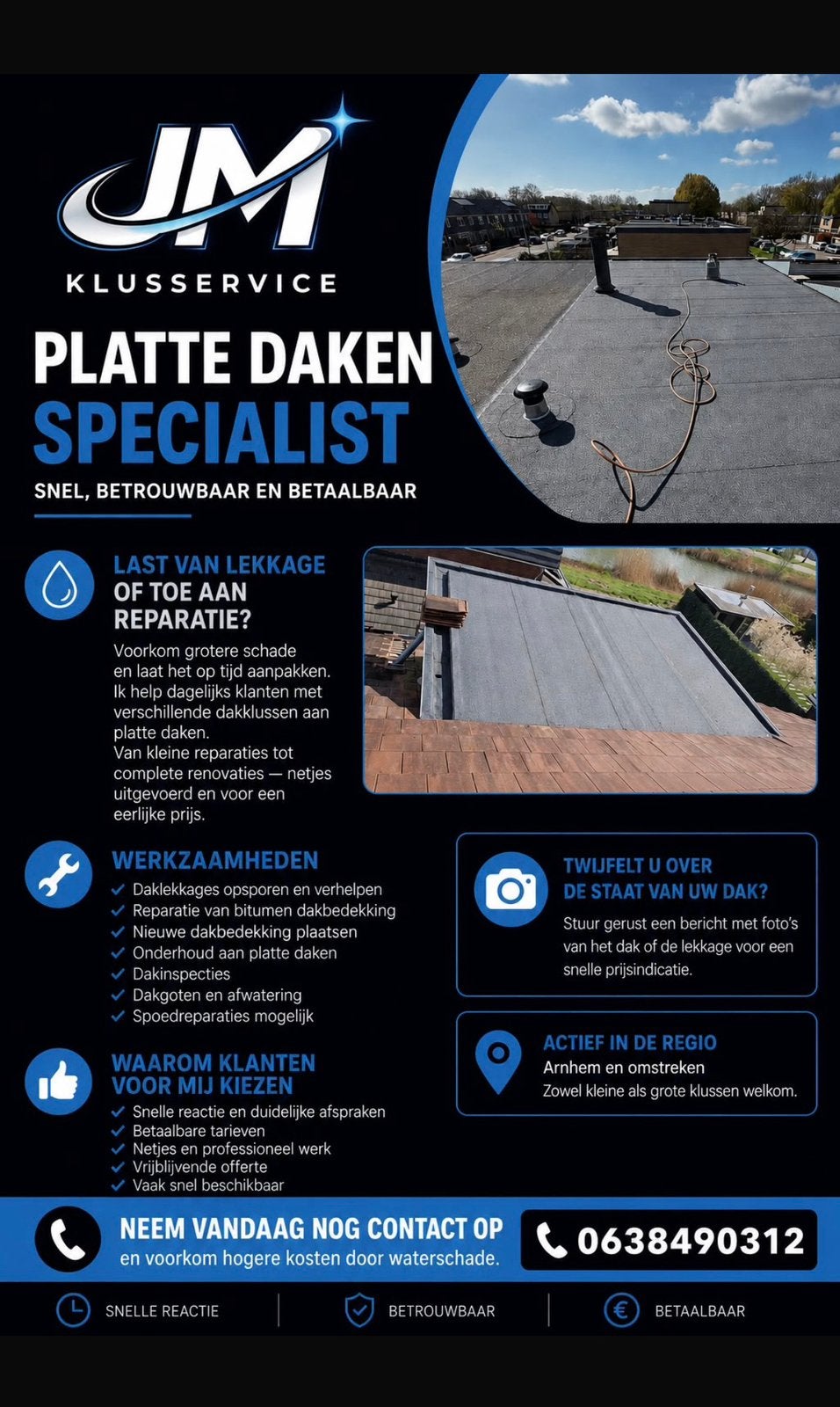 Platte Daken Specialist | Reparatie, Onderhoud & Vernieuwing, Diensten en Vakmensen, Dakdekkers en Rietdekkers, Bitumineus, Overige dakdekking