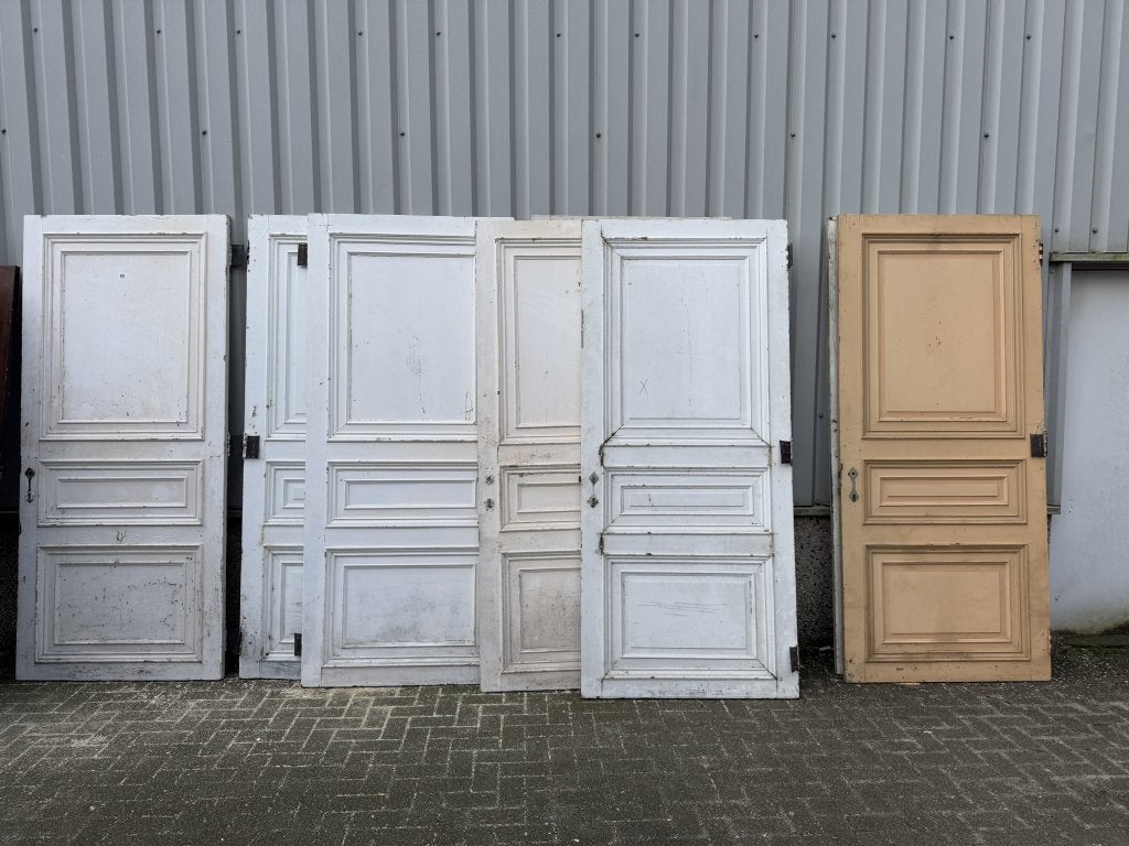 Unieke antieke set ( 8 stuks)  paneeldeuren 106 x 240, 100 tot 120 cm, Jurgen.hoogenboezem@gmail.com, 215 cm of meer, Binnendeur