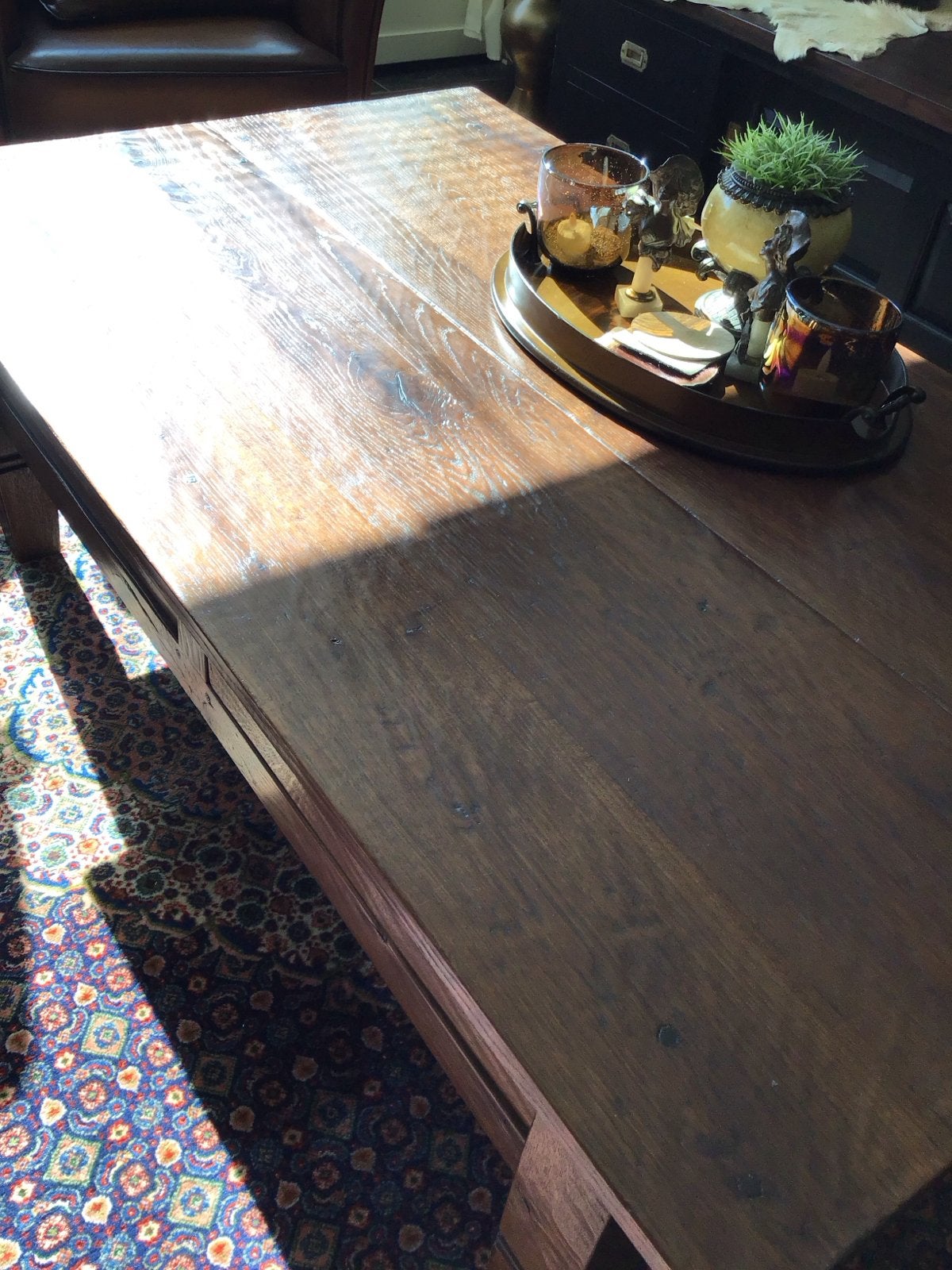 Teakhouten Salontafel met Lades - 140x84x48 cm, Ophalen