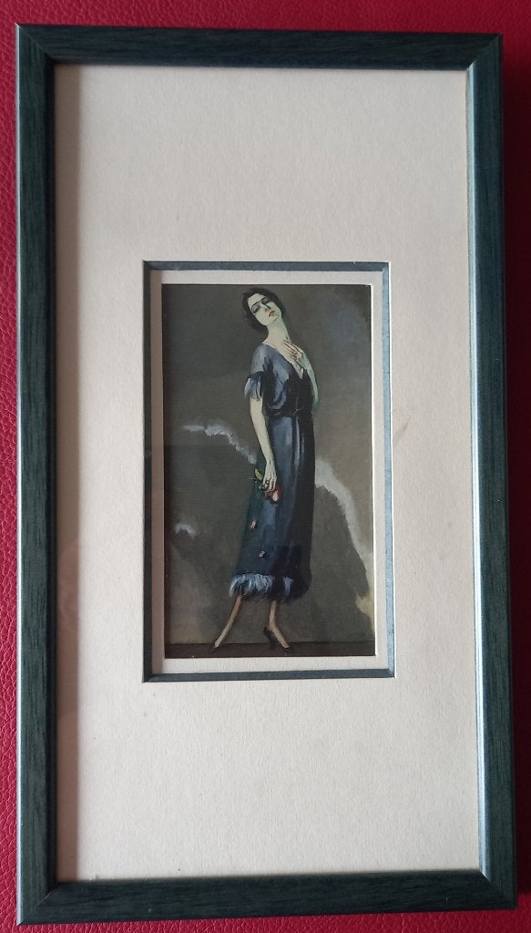 Kees Van Dongen - l'Enjôleuse (Maria Ricotti), Ingelijst, Ophalen of Verzenden, Overige techniek