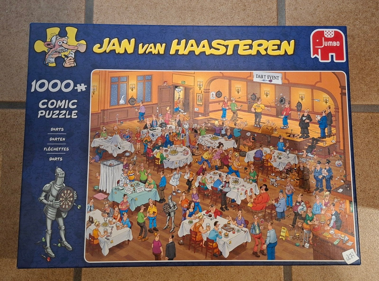 Jan van Haasteren puzzel 1000 stukjes - Darten, Ophalen of Verzenden, 500 t/m 1500 stukjes, Zo goed als nieuw