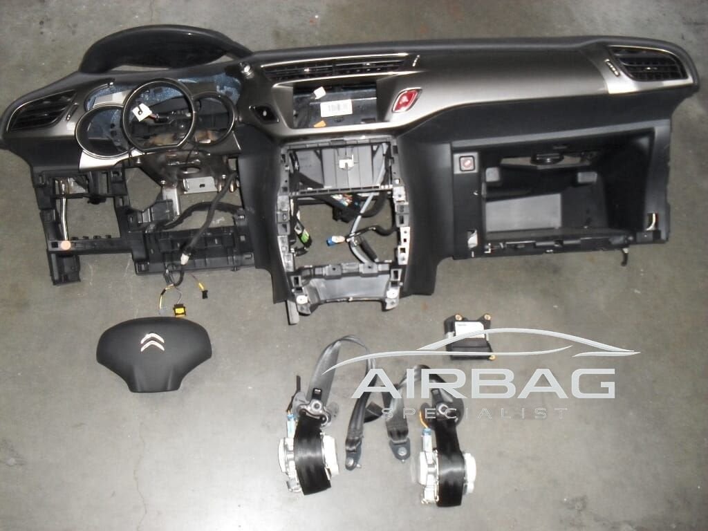 CITROEN C3 DS3 2010-2015 airbag set dashboard gordels module, Gebruikt, -, Ophalen of Verzenden, -