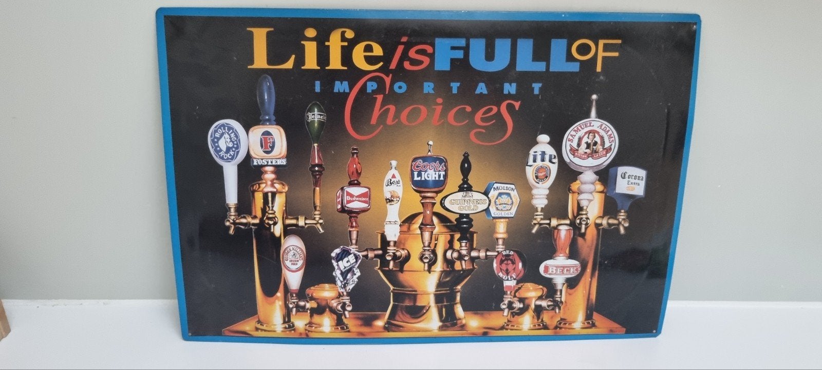 Reclamebord bier pub tap bord mancave decoratie, Ophalen of Verzenden, Reclamebord