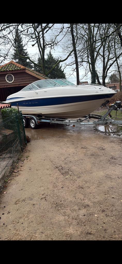Maxum 2100 SC - Zeer goed onderhouden met trailer, Watersport en Boten, Ophalen of Verzenden, Zo goed als nieuw, 50 pk of meer