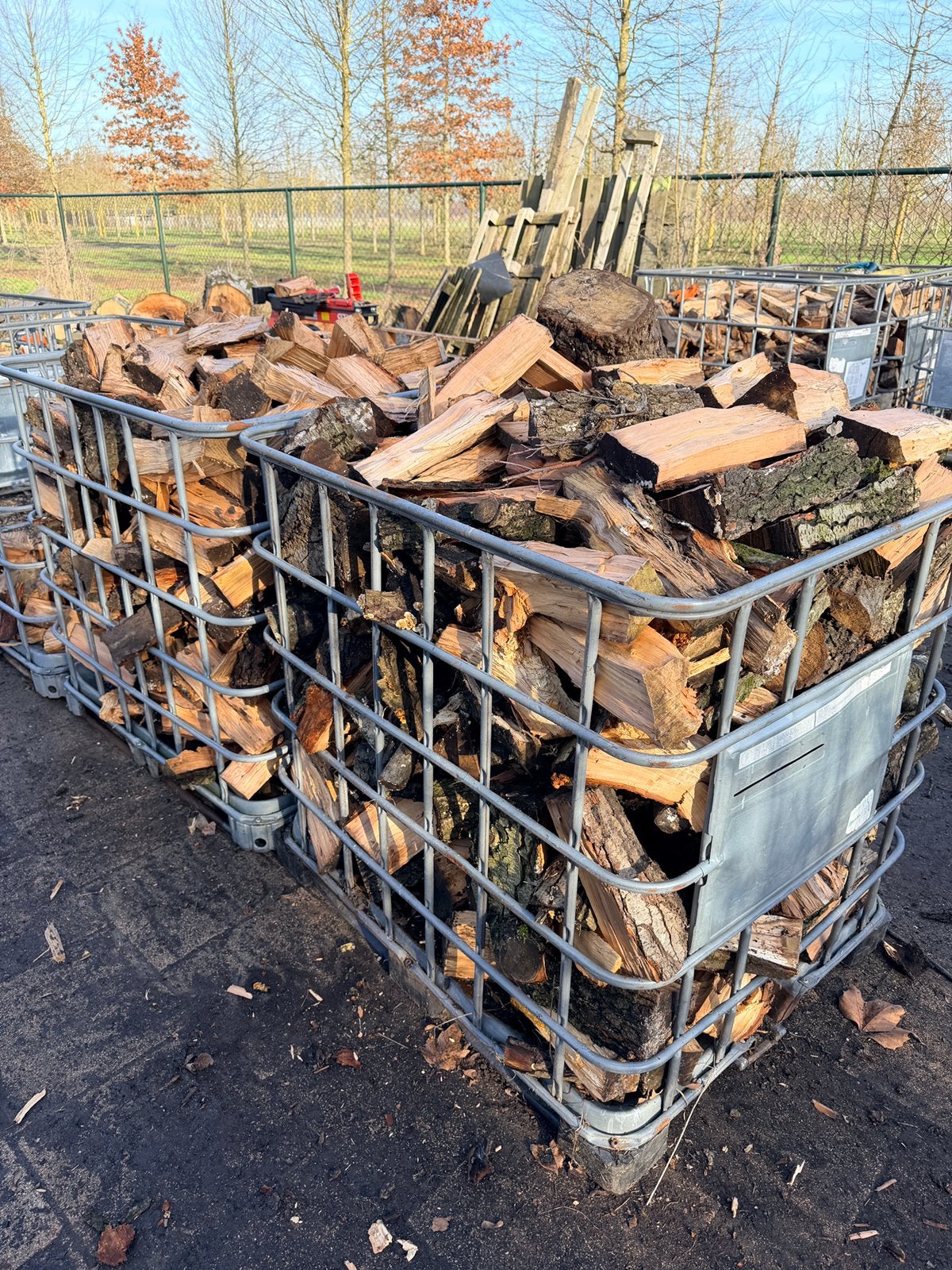 Kachel/haard hout, Tuin en Terras, 3 tot 6 m³, Ophalen, Eikenhout, Blokken