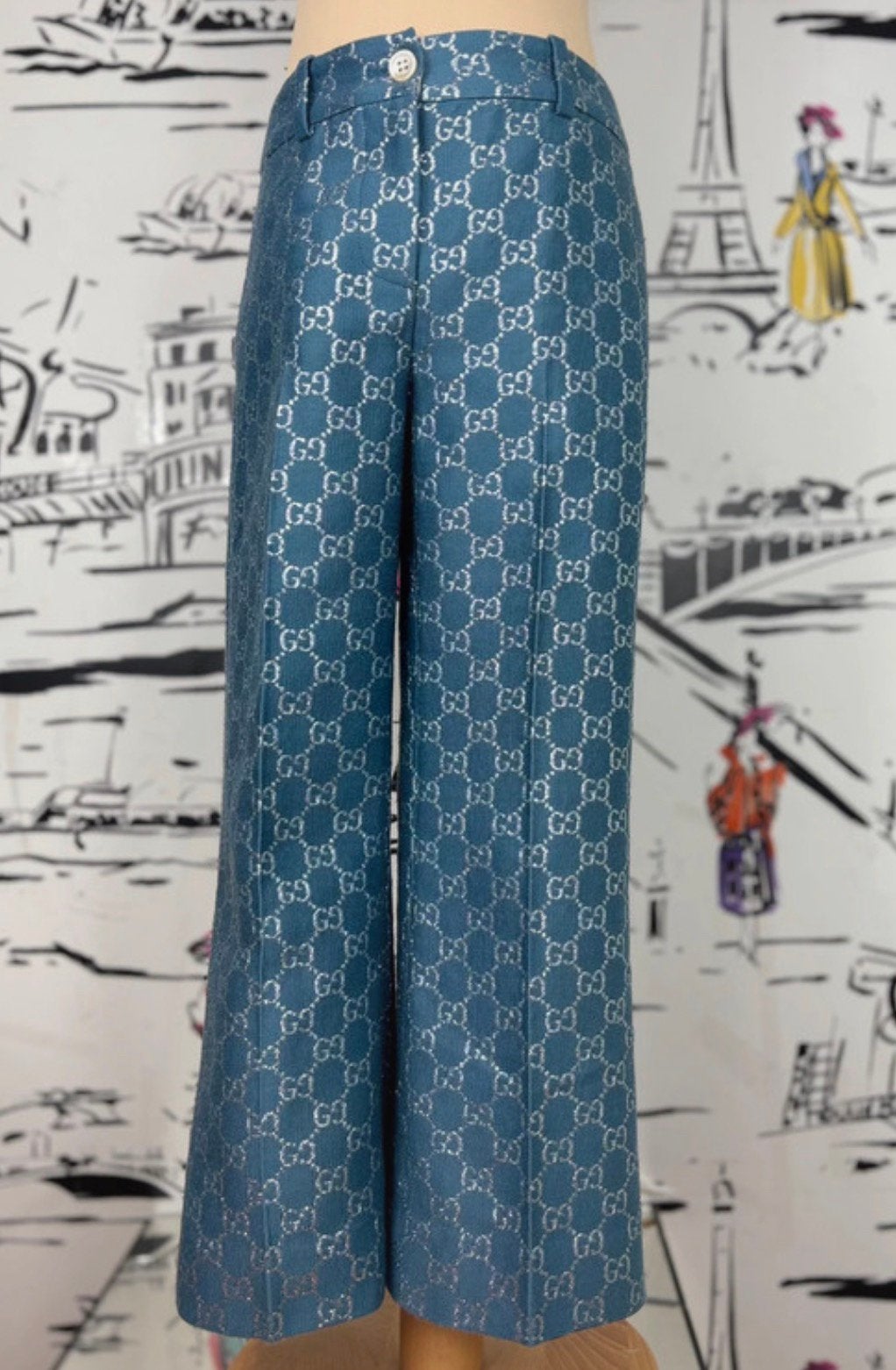 Gucci GG wol & zijde blazer jas en broek maat 6 (1.900 euro), Meisje, Gucci EU, Zo goed als nieuw, Gucci
