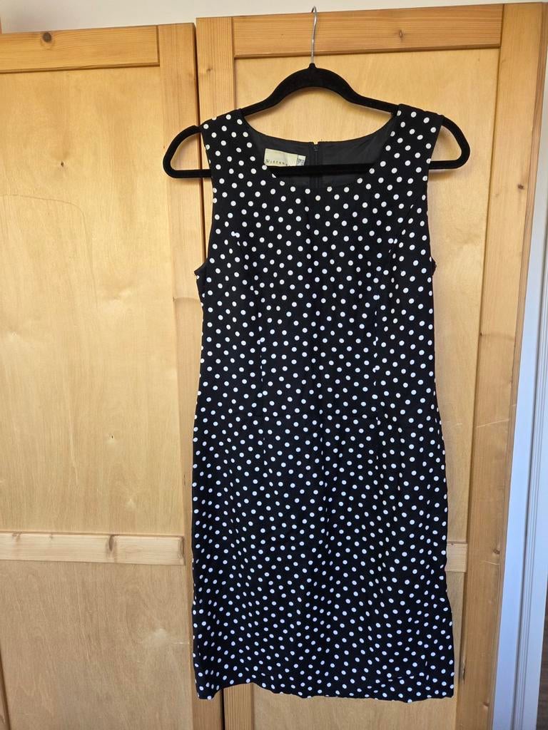 Vintage Witteveen Zwart Witte Polkadot Jurk Maat 40, Kleding | Dames, Jurken, Maat 38/40 (M), Zwart, Ophalen of Verzenden, Witteveen