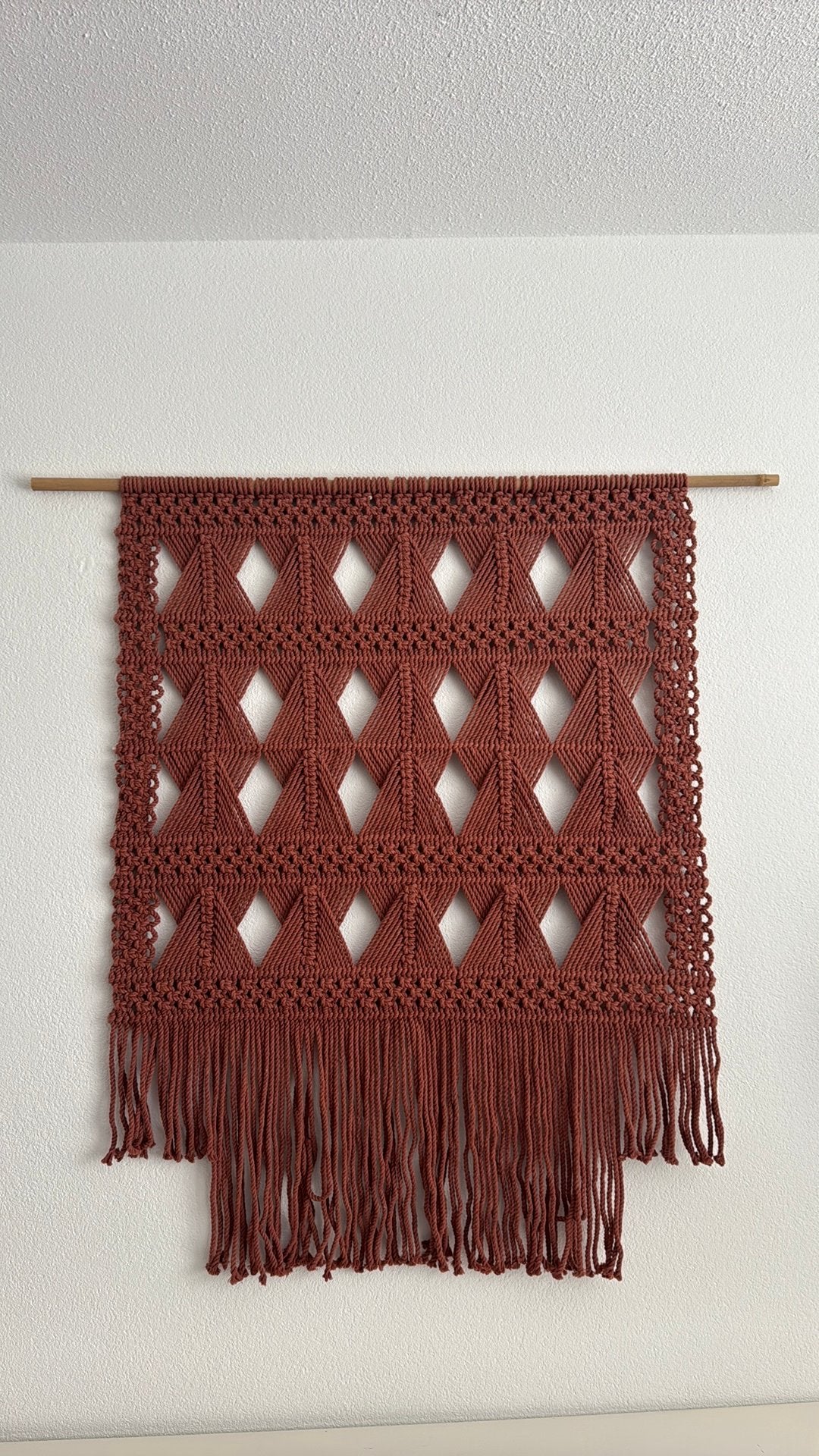 XL Handgemaakt wandkleed Marrakech/Ibiza style terra kleur, Ophalen, Nieuw