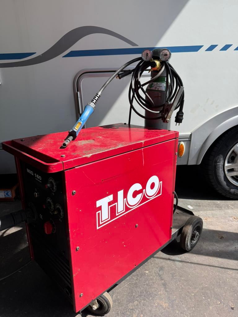 Tico co2 lasapparaat compleet met eigendoms fles 10L vol, Doe-het-zelf en Verbouw, Gereedschap | Lasapparaten, Ophalen of Verzenden