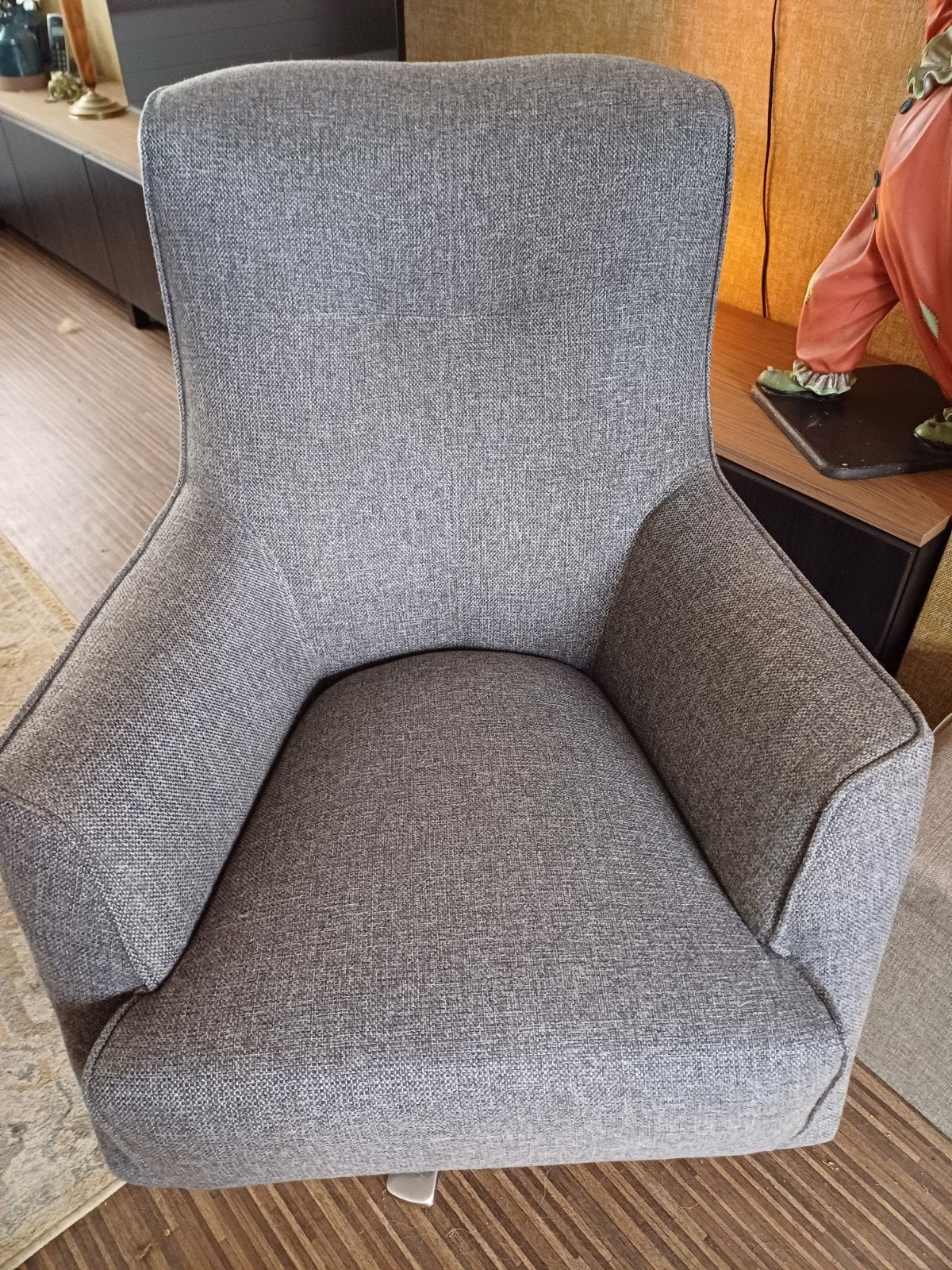Henders en Hazel fauteuil grijs stof, Ophalen, Gebruikt, Stof