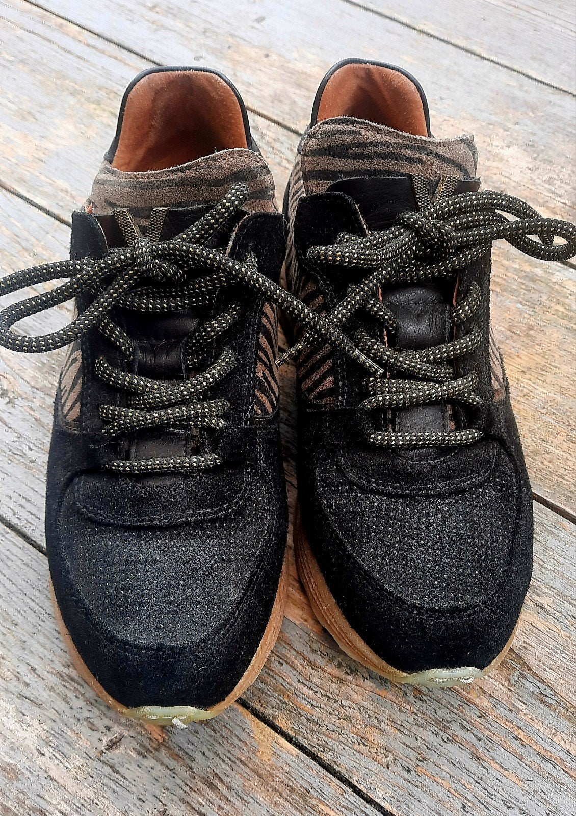 Via Vai lederen zwarte sneacker mt 38 veter, Kleding | Dames, Schoenen, Ophalen of Verzenden, Gedragen, Zwart