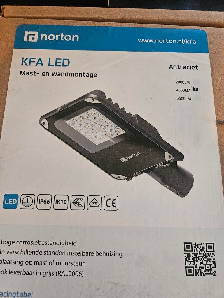 2x Norton KFA LED Mast- en wandmontage lamp Antraciet, Ophalen, Minder dan 50 watt, Wandlamp, Netvoeding