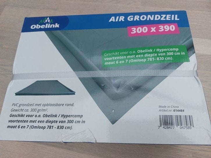 Obelink Air Grondzeil opblaasbare rand. Nieuw!, Caravans en Kamperen, Ophalen of Verzenden, Nieuw