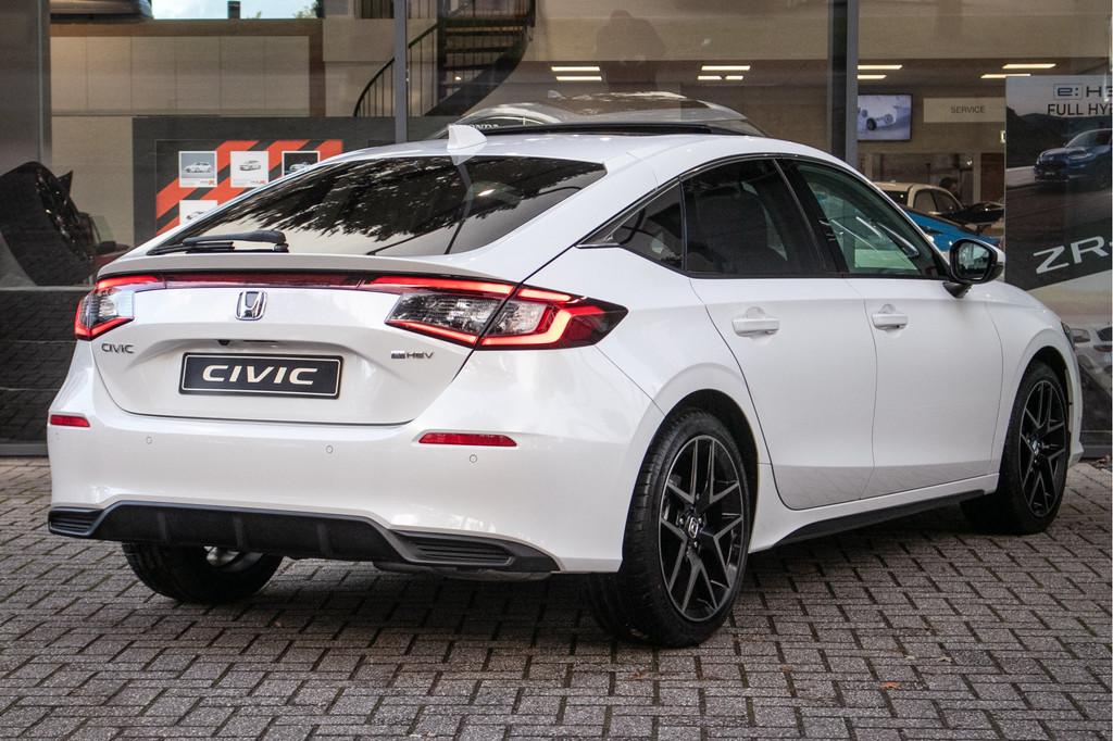 Honda Civic 2.0 e:HEV Advance - Cons. prijs rijklaar | Schui, Auto's, Honda, 4 cilinders, Wit, Leder, Bedrijf