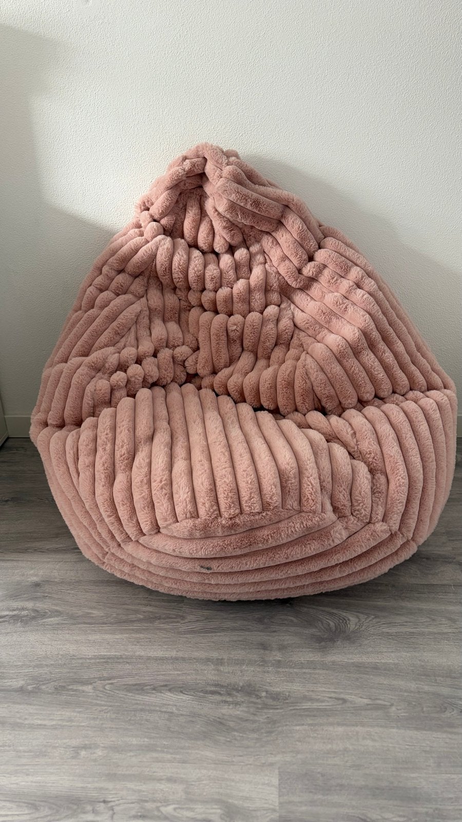 BigBertha Zitzak - Roze Ultra Pluche Corduroy, Ophalen, Zo goed als nieuw, Roze, Zitzak