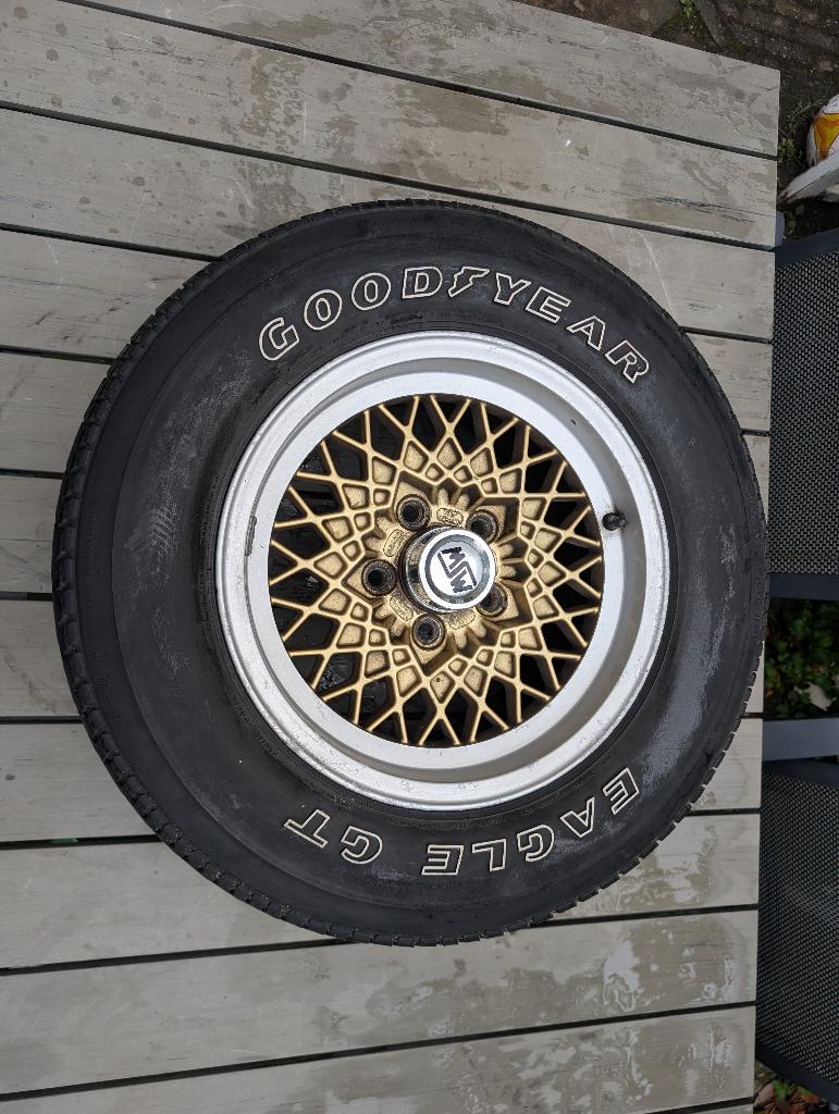 Cores / BBS 14" 7J H2 ET23 Velgen + Banden Witte Letters, Auto-onderdelen, Ophalen, Gebruikt, Overige automerken