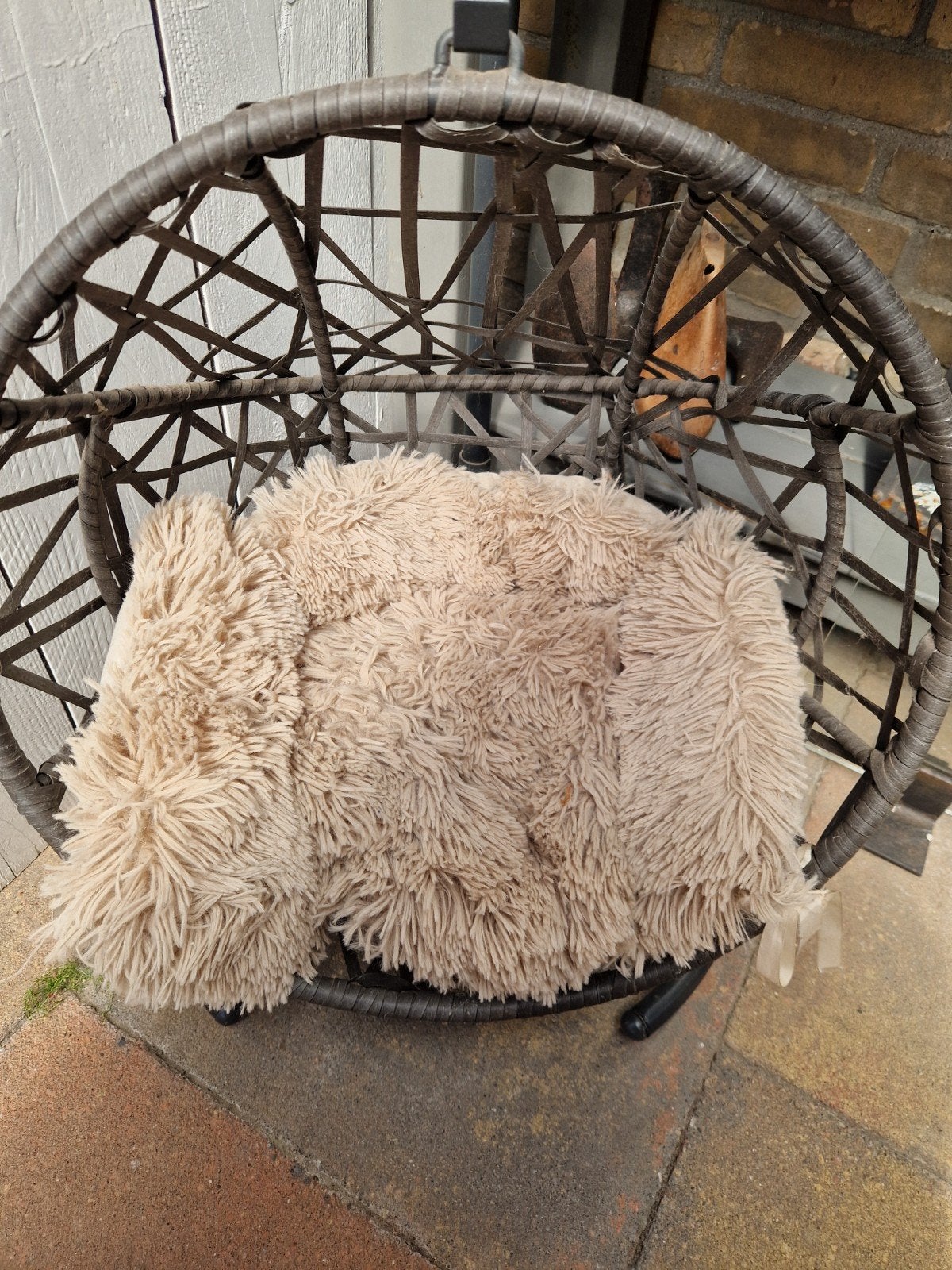 Comfortabele hangstoel met kussen voor katten - Grijs/Beige, Ophalen, Gebruikt, Overige